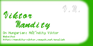 viktor mandity business card